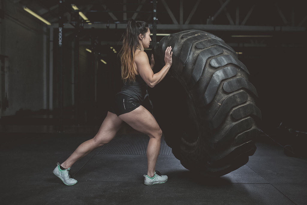 Tire flipping for BJJ