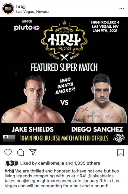 Jake Shields vs Diego Sanchez poster.