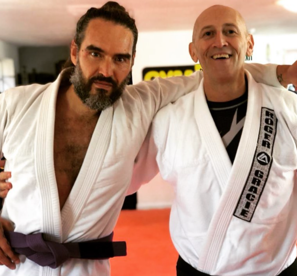 Russell Brand Promoted to Purple Belt from Chris Cleere 